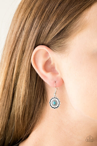 Badlands Buttercup - Blue Earrings - Paparazzi