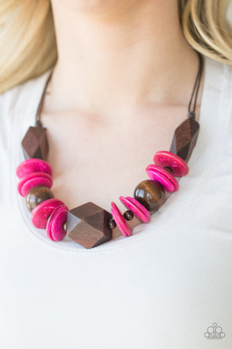 Pacific Paradise - Pink Necklace - Paparazzi