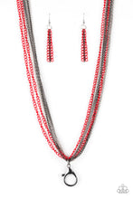 Load image into Gallery viewer, Colorful Calamity - Red Lanyard - Paparazzi