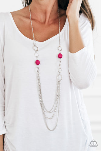 Margarita Masquerades - Pink Necklace - Paparazzi