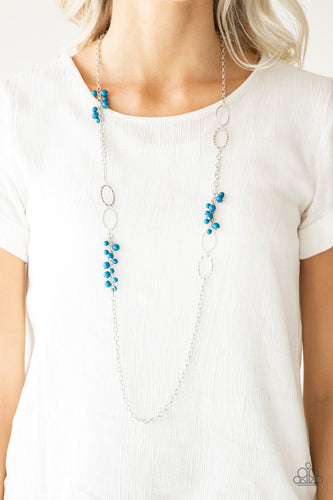 Flirty Foxtrot - Blue Necklace - Paparazzi