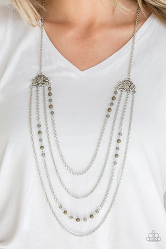 Pharaoh Finesse - Green Necklace - Paparazzi
