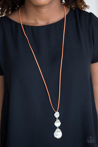 Embrace The Journey - Orange Necklace - Paparazzi