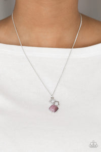 Stylishly Square - Purple Necklace - Paparazzi