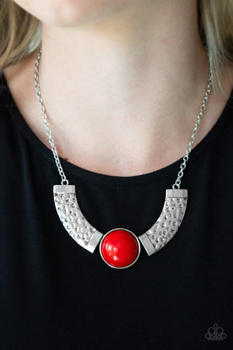 Egyptian Spell - Red Necklace - Paparazzi