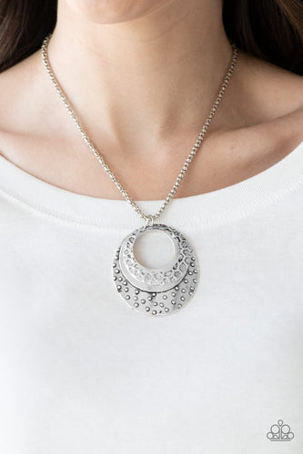 Texture Trio - Silver Necklace - Paparazzi