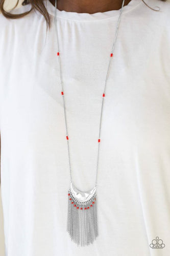 Desert Trance - Red Necklace - Paparazzi