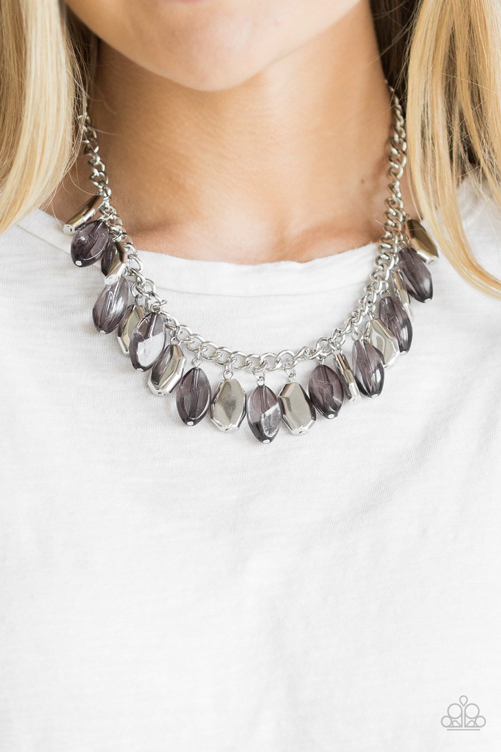 Fringe Fabulous - Silver Necklace - Paparazzi