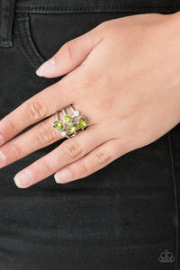 Metro Mingle - Green Ring - Paparazzi