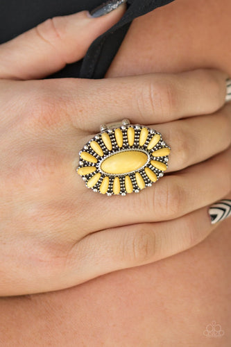 Cactus Cabana - Yellow Ring - Paparazzi