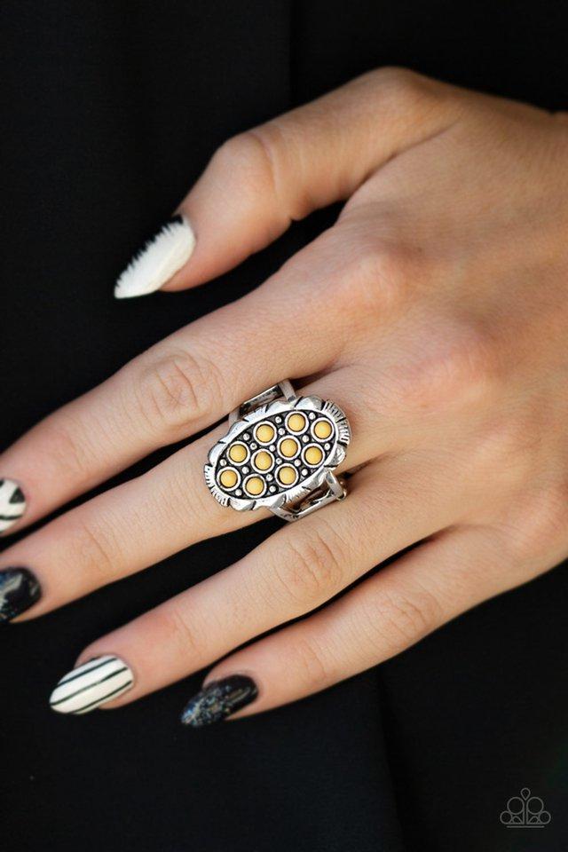 Cactus Garden - Yellow Ring - Paparazzi
