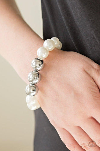 All Dressed UPTOWN - White Bracelet - Paparazzi