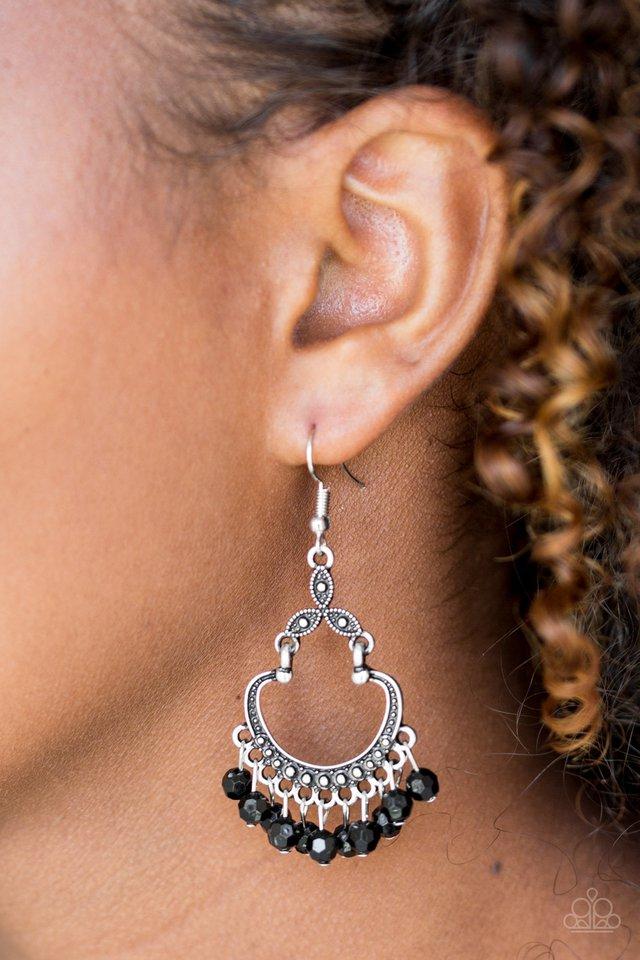 Babe Alert - Black Earrings - Paparazzi