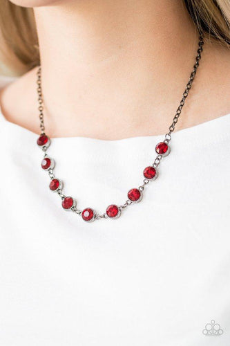 Starlit Socials - Red Necklace - Paparazzi