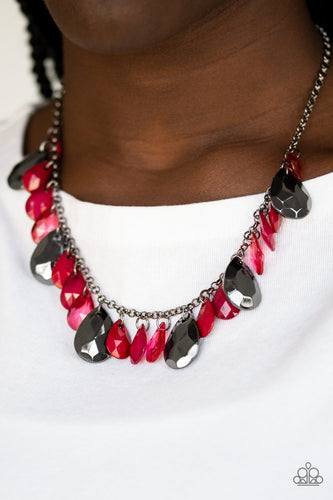 Hurricane Season - Red Necklace - Paparazzi