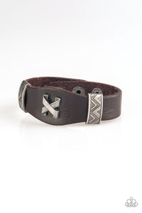 Tread Carefully - Brown Bracelet - Paparazzi