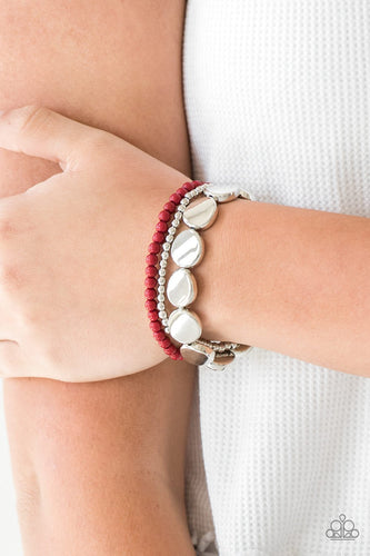 Beyond The Basics - Red Bracelet - Paparazzi