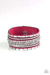 Rebel In Rhinestones - Pink Bracelet - Paparazzi