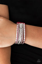 Load image into Gallery viewer, Rebel In Rhinestones - Pink Bracelet - Paparazzi
