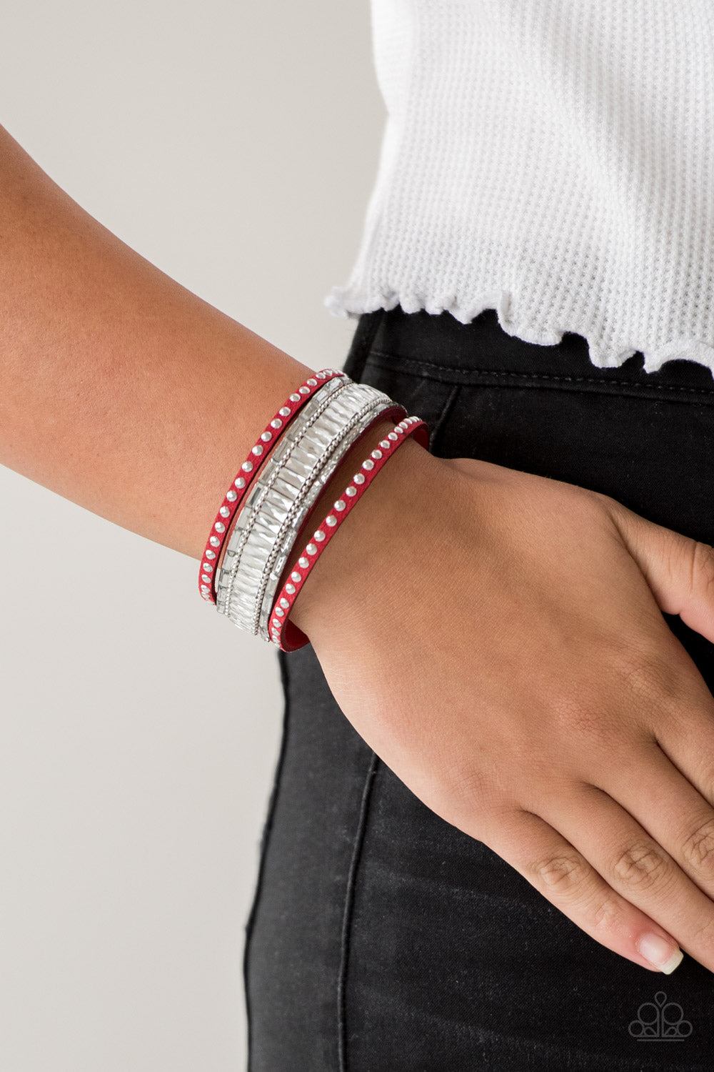 Rock Star Rocker - Red Bracelet - Paparazzi