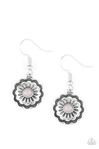Badlands Buttercup - Silver Earrings - Paparazzi