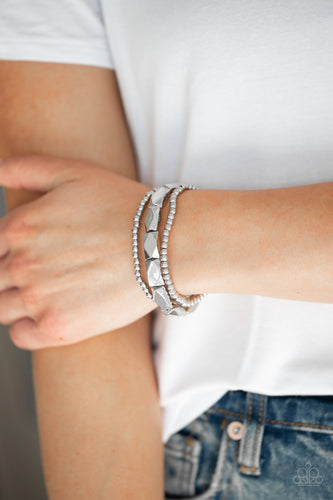 Metal Movement - Silver Bracelet - Paparazzi