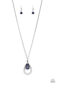 Teardrop Tranquility - Blue Necklace - Paparazzi