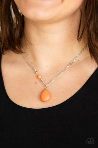 Peaceful Prairies - Orange Necklace - Paparazzi