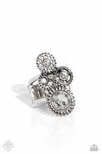 Blowing Off STEAMPUNK - White Ring - Paparazzi