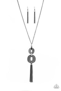 Timelessly Tasseled - Black Necklace - Paparazzi