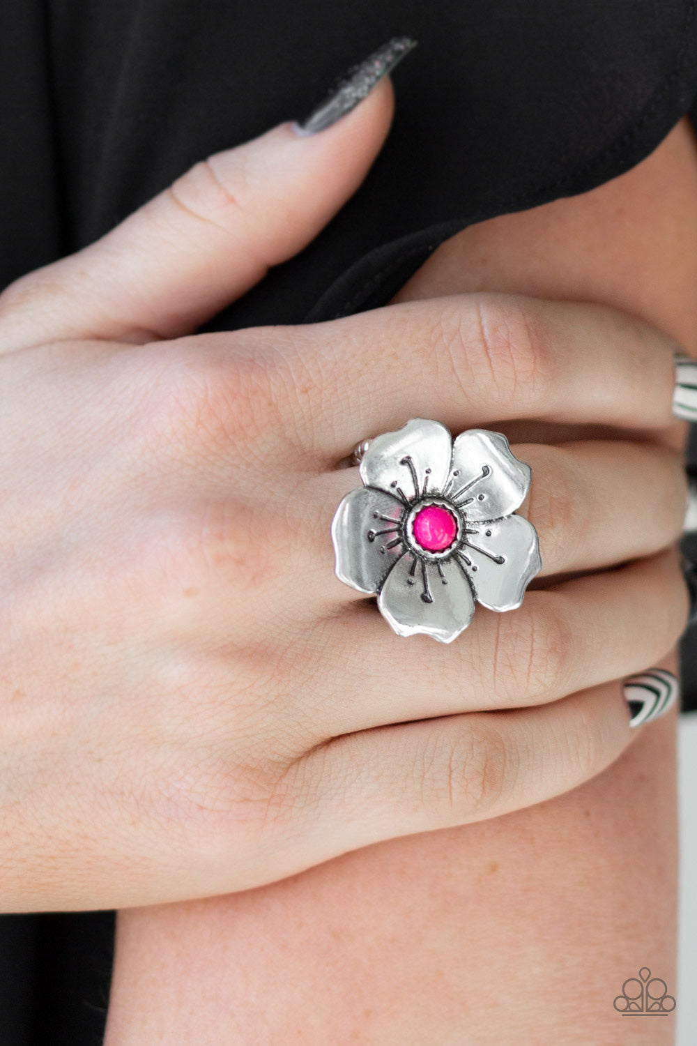 Boho Blossom - Pink Ring - Paparazzi