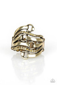 Buckle Up - Brass Ring - Paparazzi