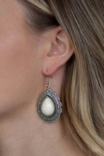 Load image into Gallery viewer, Mountain Mover - White Earrings - Paparazzi