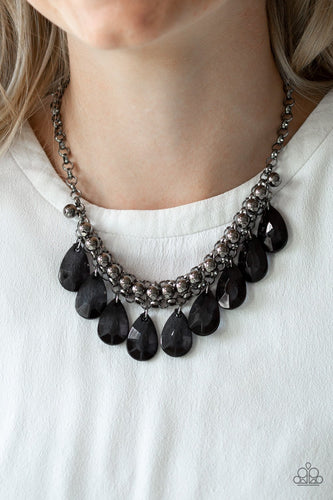 Fashionista Flair - Black Necklace - Paparazzi
