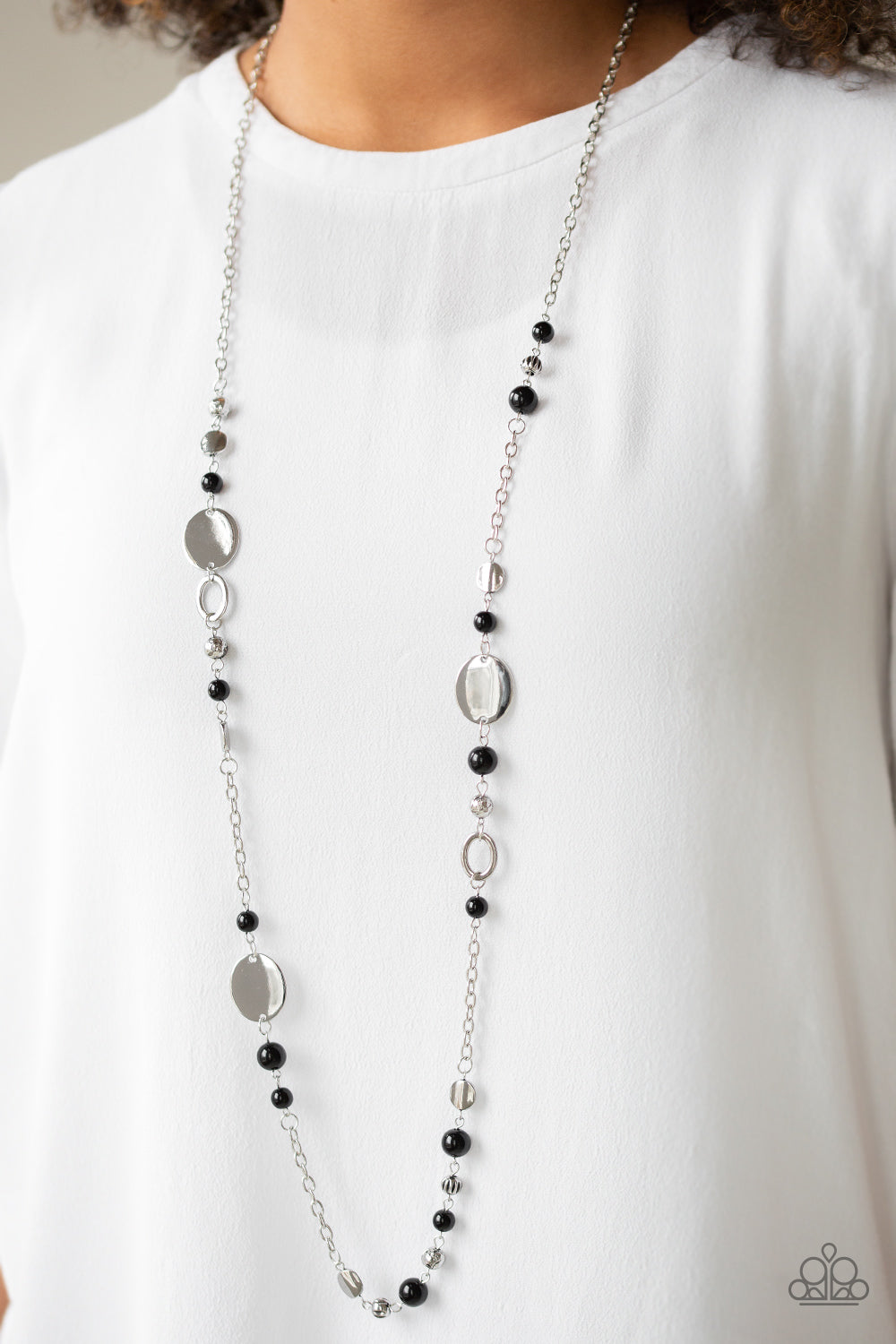 Serenely Springtime - Black Necklace - Paparazzi