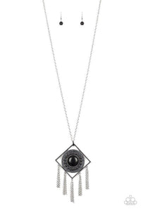 Sandstone Solstice - Black Necklace - Paparazzi