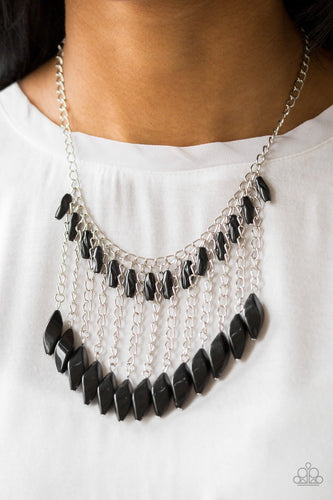 Venturous Vibes - Black Necklace - Paparazzi