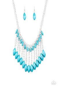 Venturous Vibes - Blue Necklace - Paparazzi