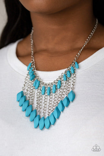 Venturous Vibes - Blue Necklace - Paparazzi