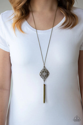 Totally Worth the TASSEL - Brass Necklace - Paparazzi