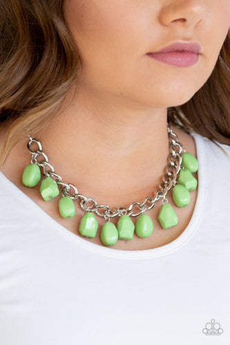 Take The COLOR Wheel! - Green Necklace - Paparazzi