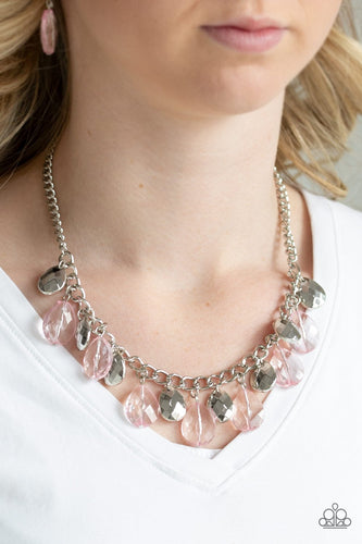 No Tears Left To Cry - Pink Necklace- Paparazzi