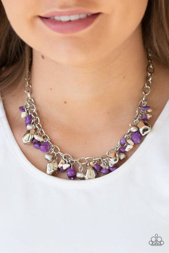 Quarry Trail - Purple Necklace - Paparazzi