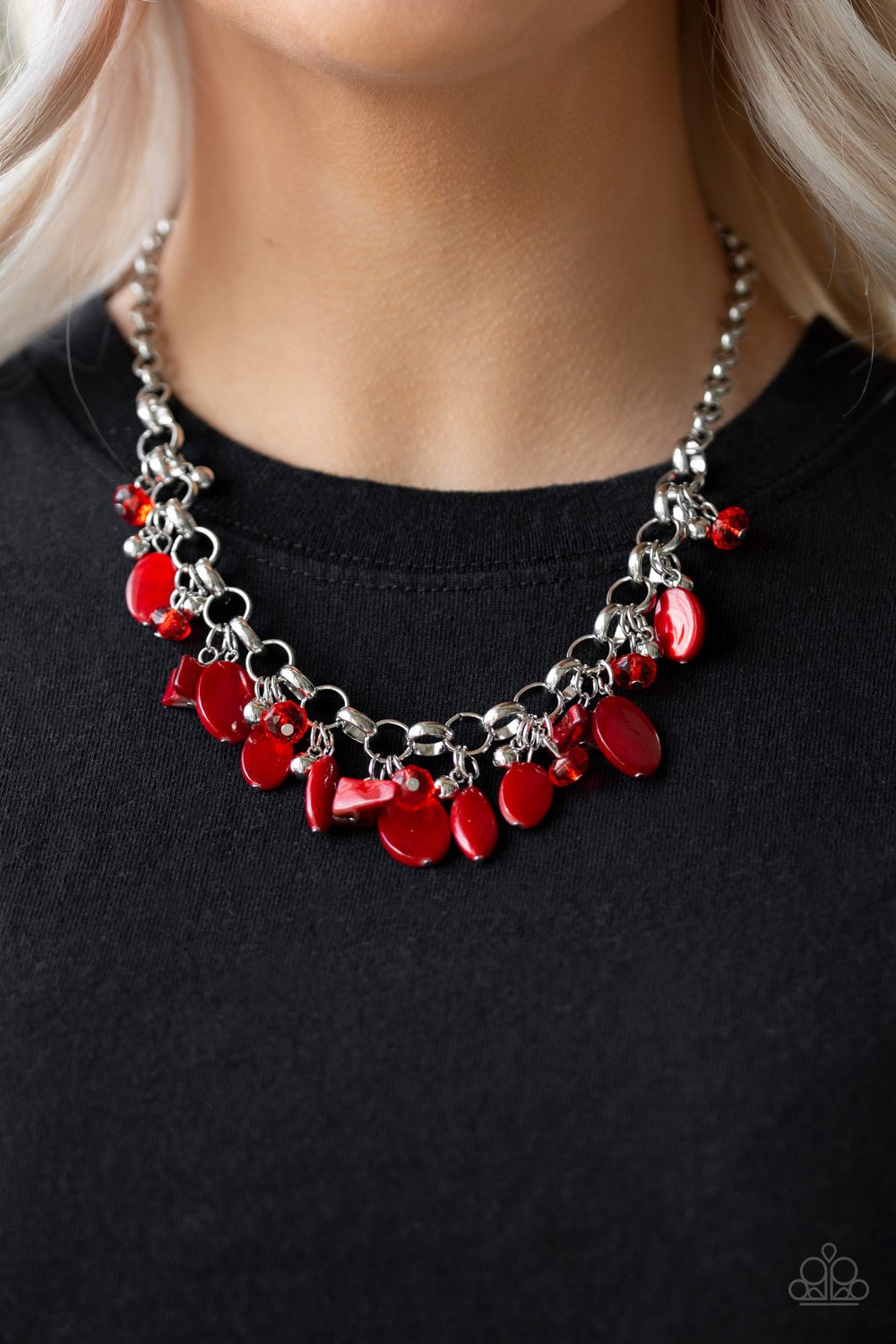 I Want to Sea the World - Red Necklace - Paparazzi