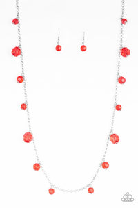 GLOW-Rider - Red Necklace - Paparazzi