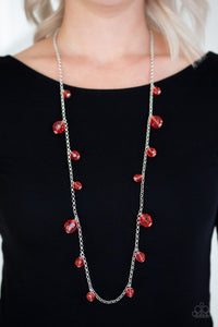 GLOW-Rider - Red Necklace - Paparazzi