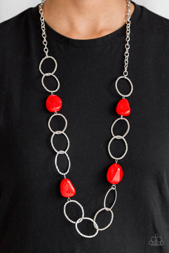 Modern Day Malibu - Red Necklace - Paparazzi