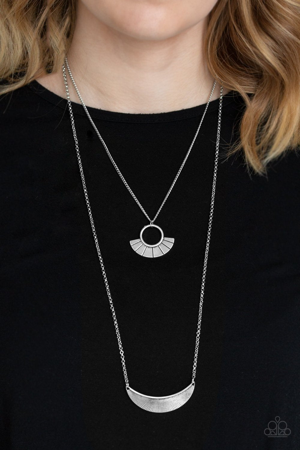 Tribal Trek - Silver Necklace - Paparazzi