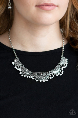 Boho Baby - White Necklace - Paparazzi