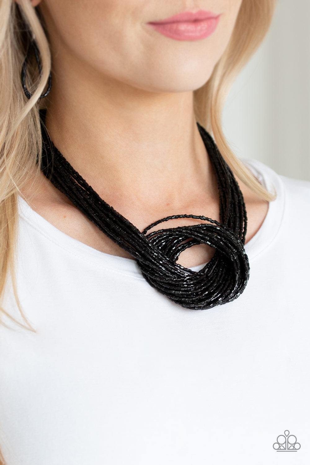 Knotted Knockout - Black Necklace - Paparazzi